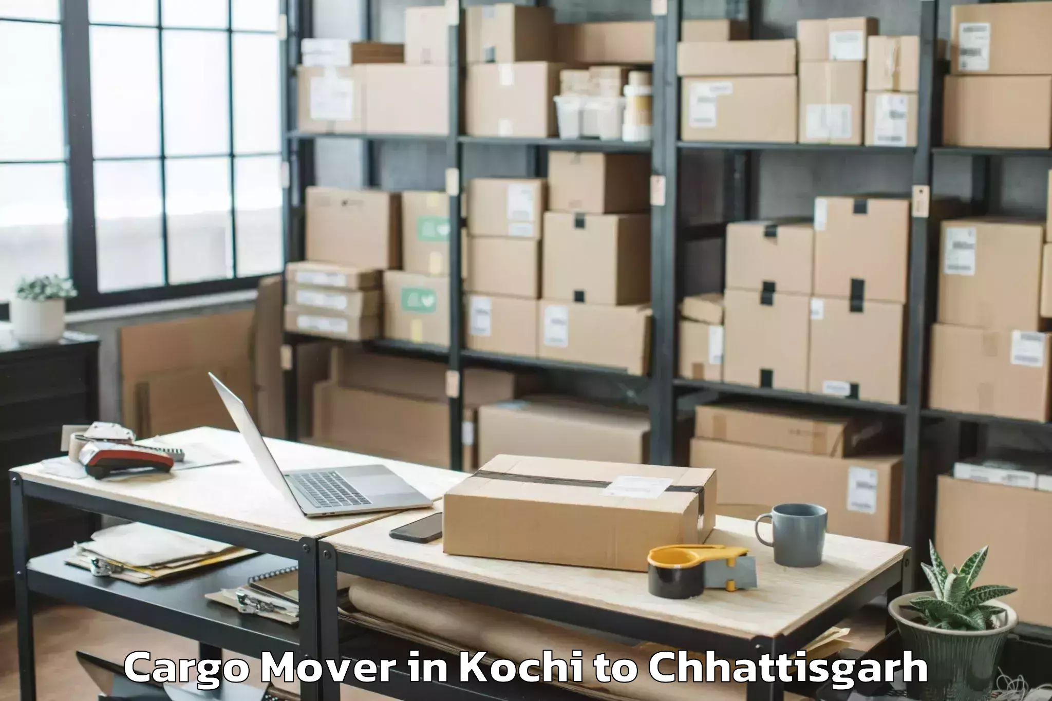 Book Kochi to Op Jindal University Raigarh Cargo Mover